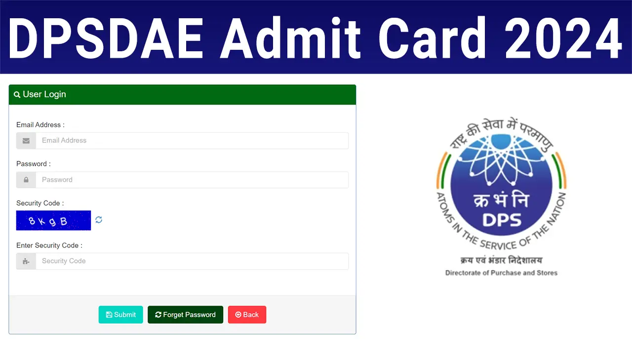 DPSDAE Admit Card 2024