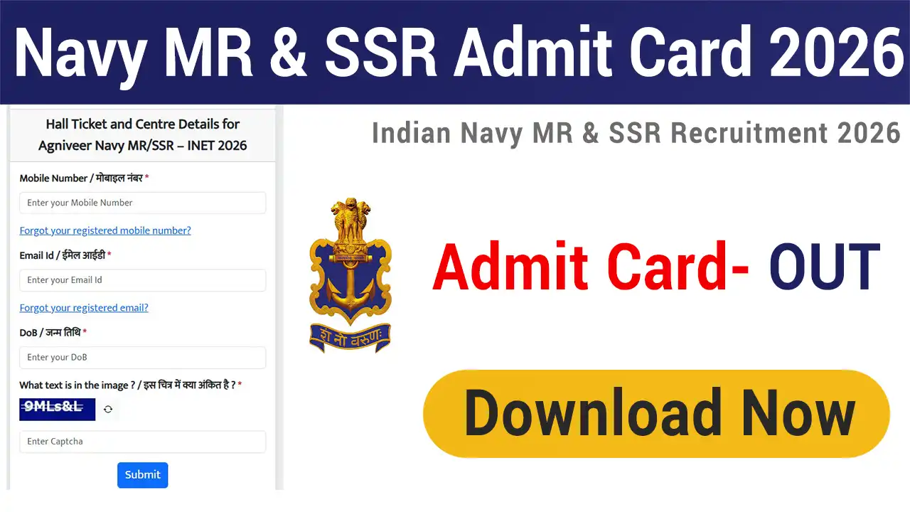 Indian Navy Agniveer MR SSR Admit Card 2026