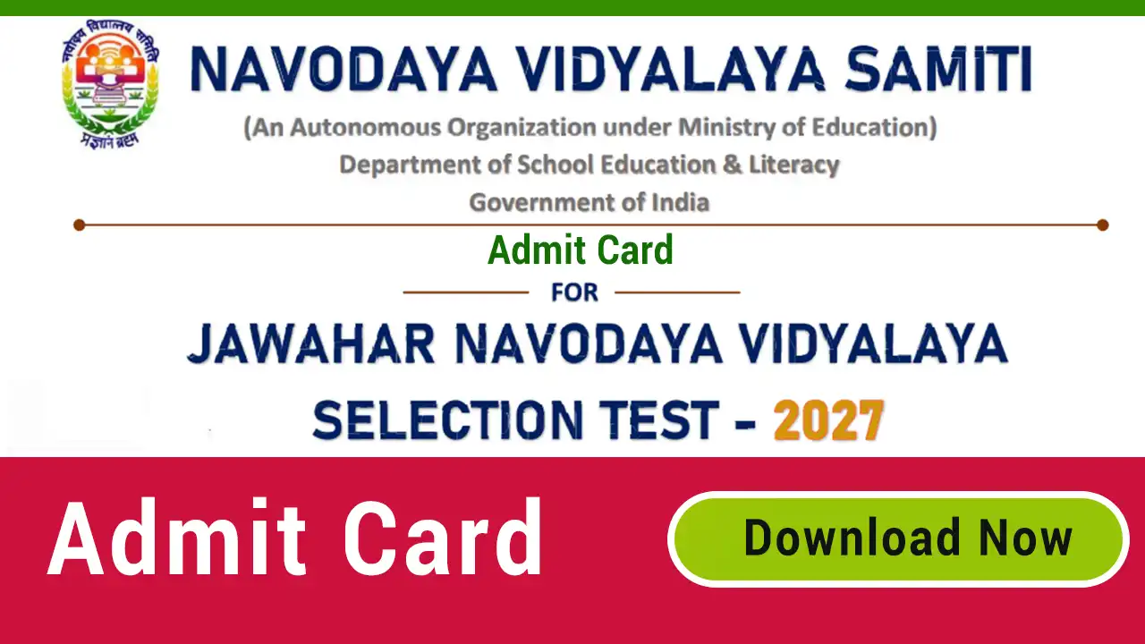 JNVST Admit Card 2027