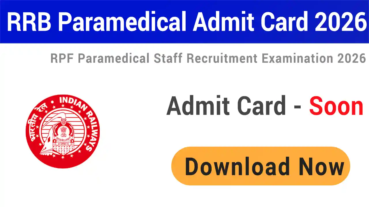RRB Paramedical Admit Card 2026