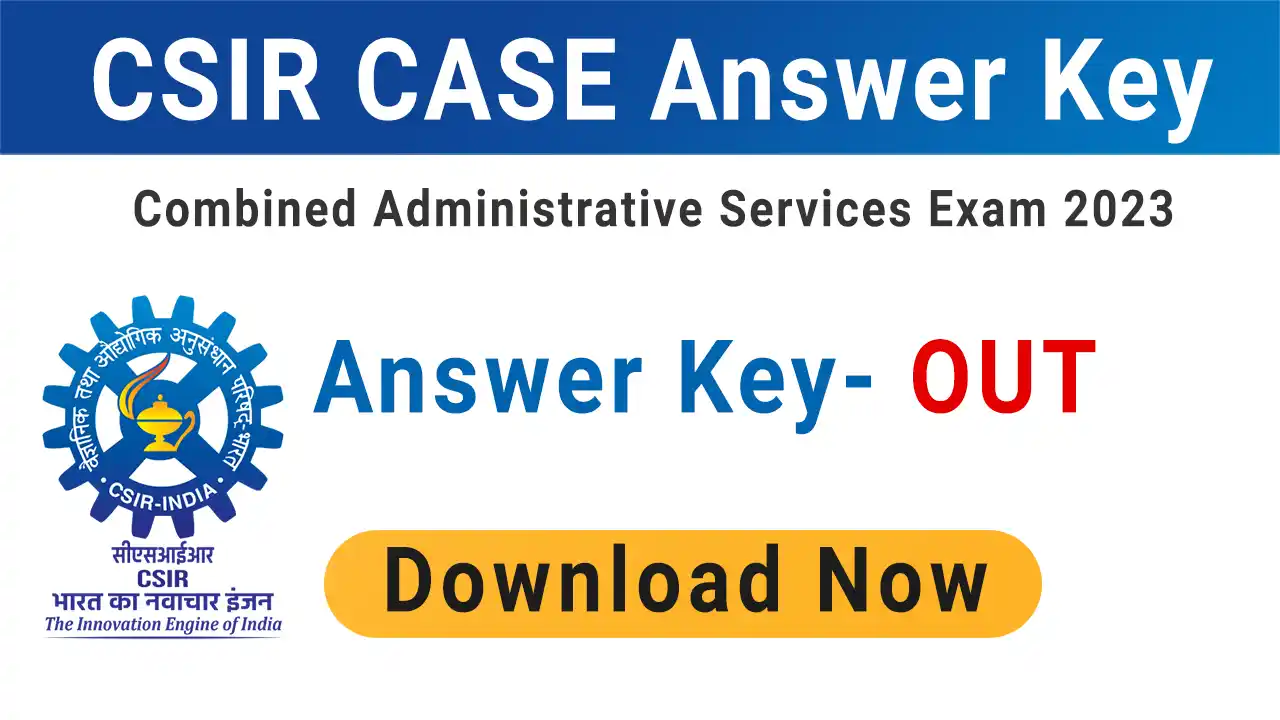 CSIR CASE Answer Key 2024