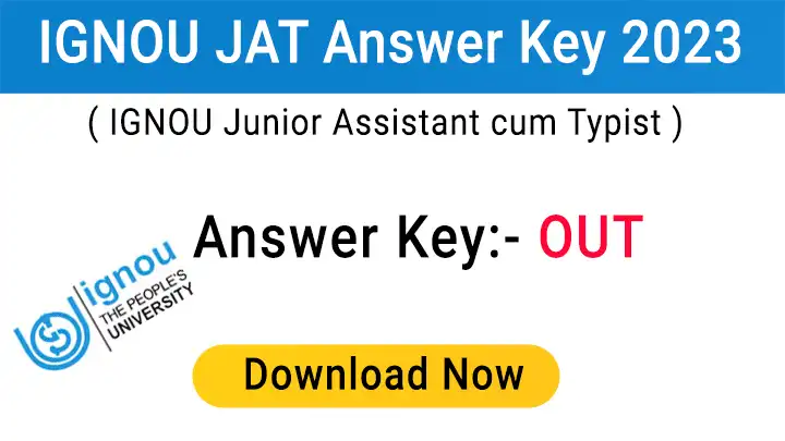 IGNOU JAT Answer Key 2023