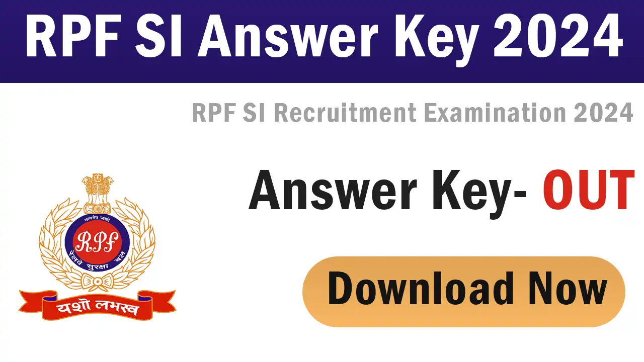 RPF SI Answer Key 2024