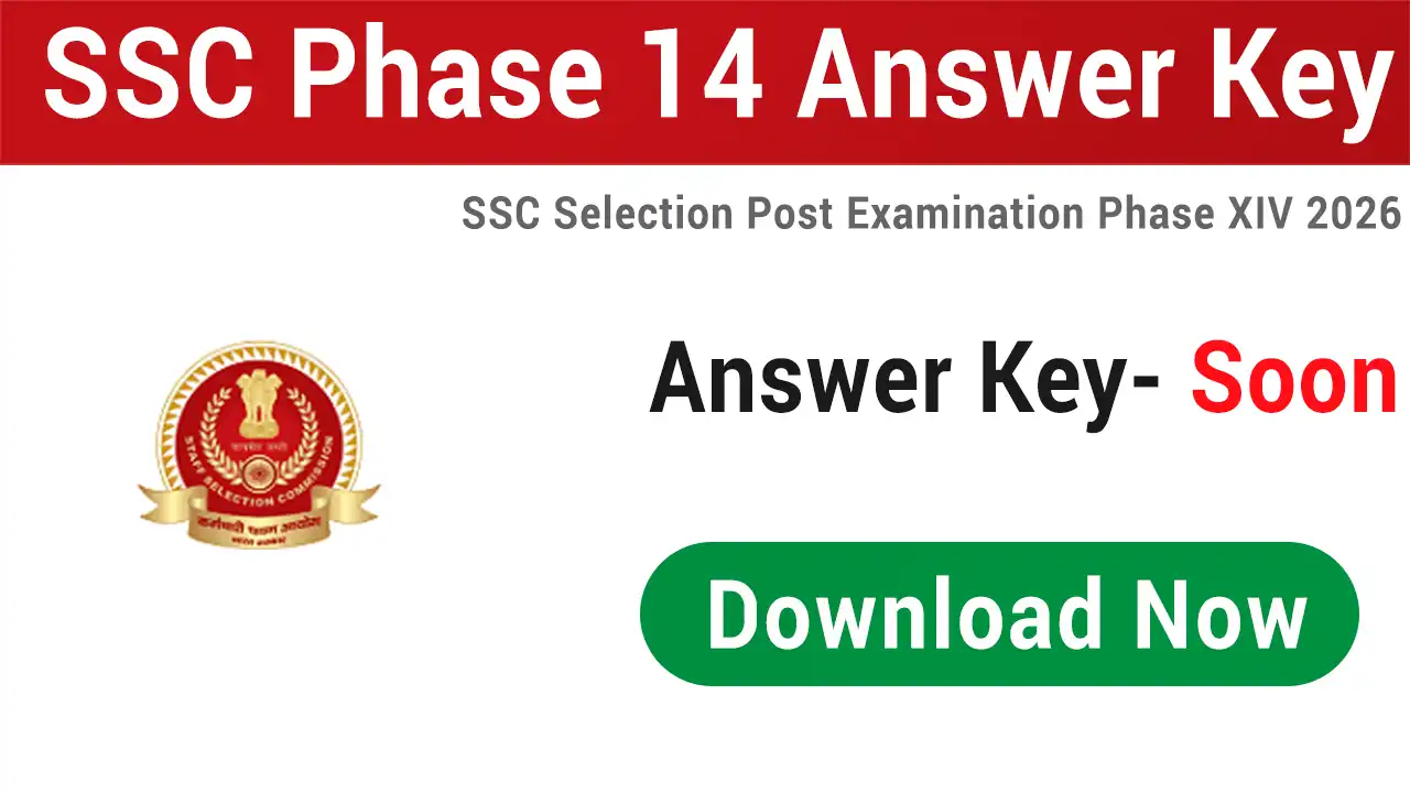 SSC Selection Post Phase 14 Answer Key 2026