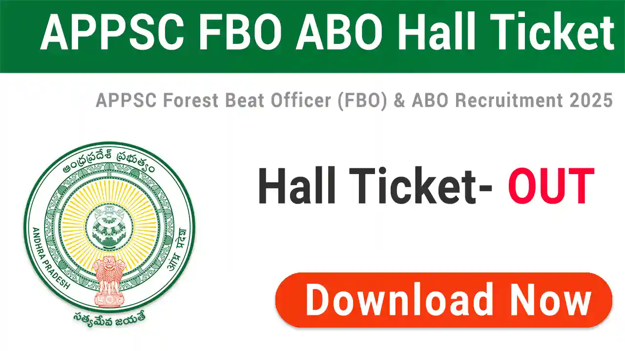 APPSC FBO ABO Hall Tickets 2025