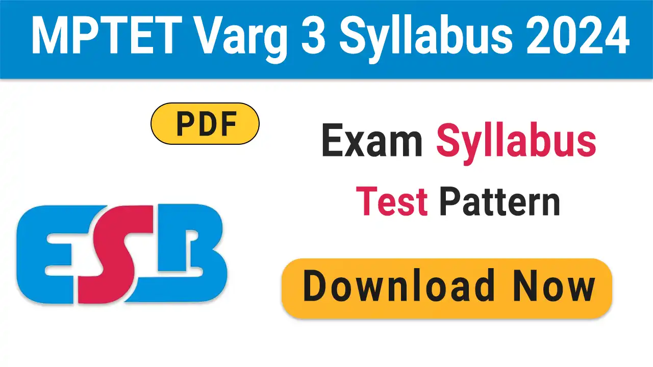 MPTET Varg 3 Syllabus 2024