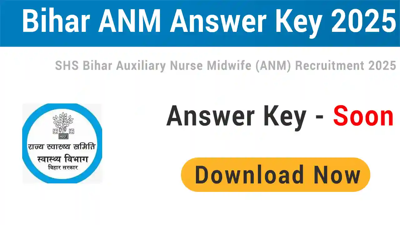 Bihar ANM Answer Key 2025 Download