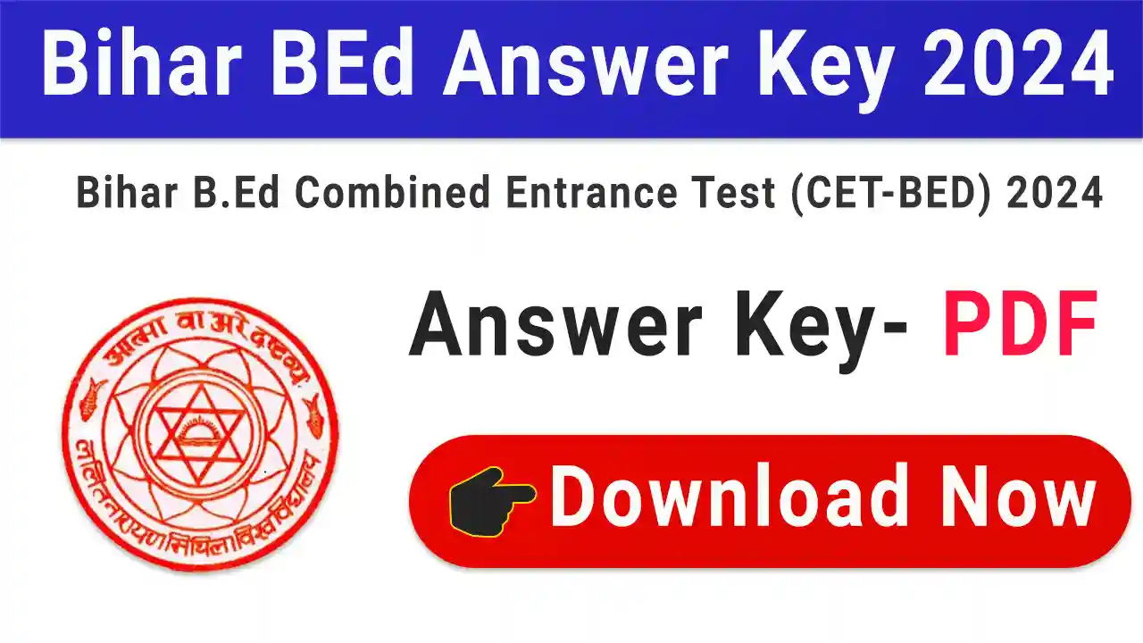 Bihar BEd Answer Key 2024