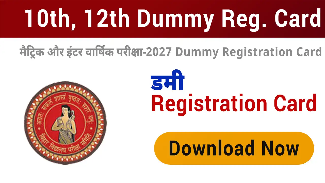 Dummy Registration Card 2027