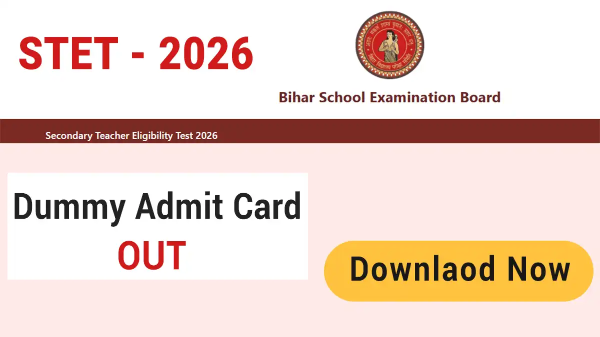 STET Dummy Admit Card 2026