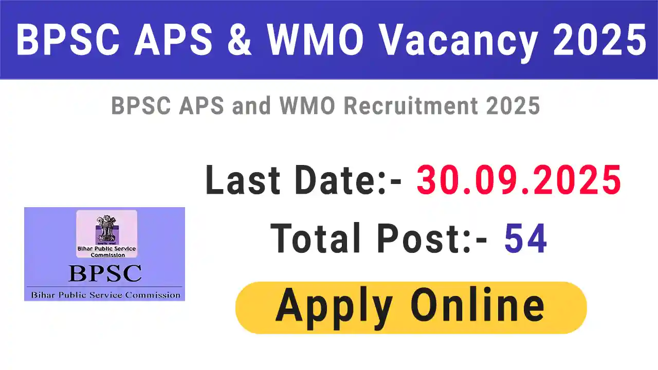 BPSC APS and WMO Vacancy 2025