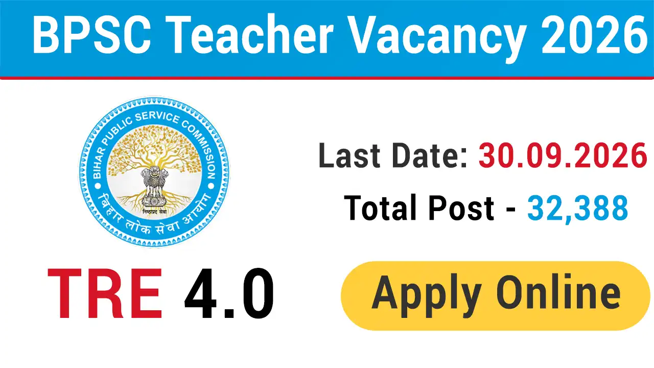 BPSC School Teacher TRE 4.0 Vacancy 2026
