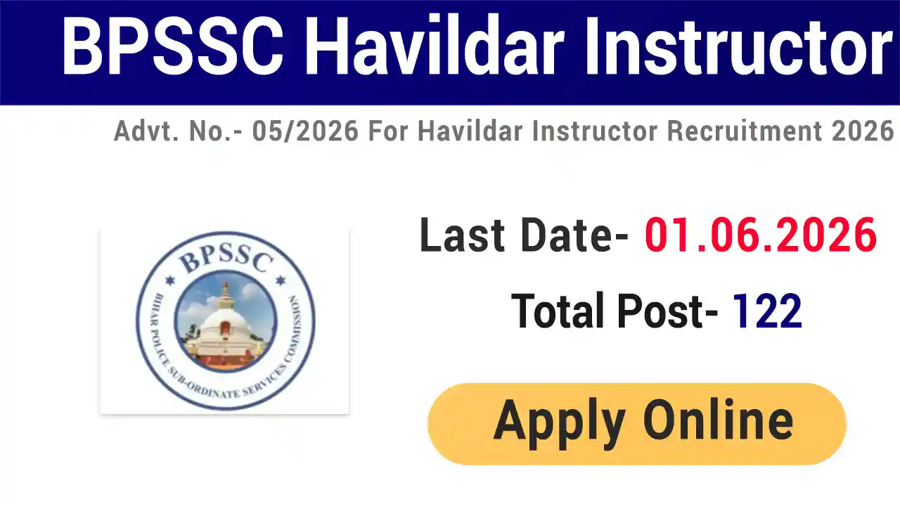 BPSSC Havildar Instructor Recruitment 2026