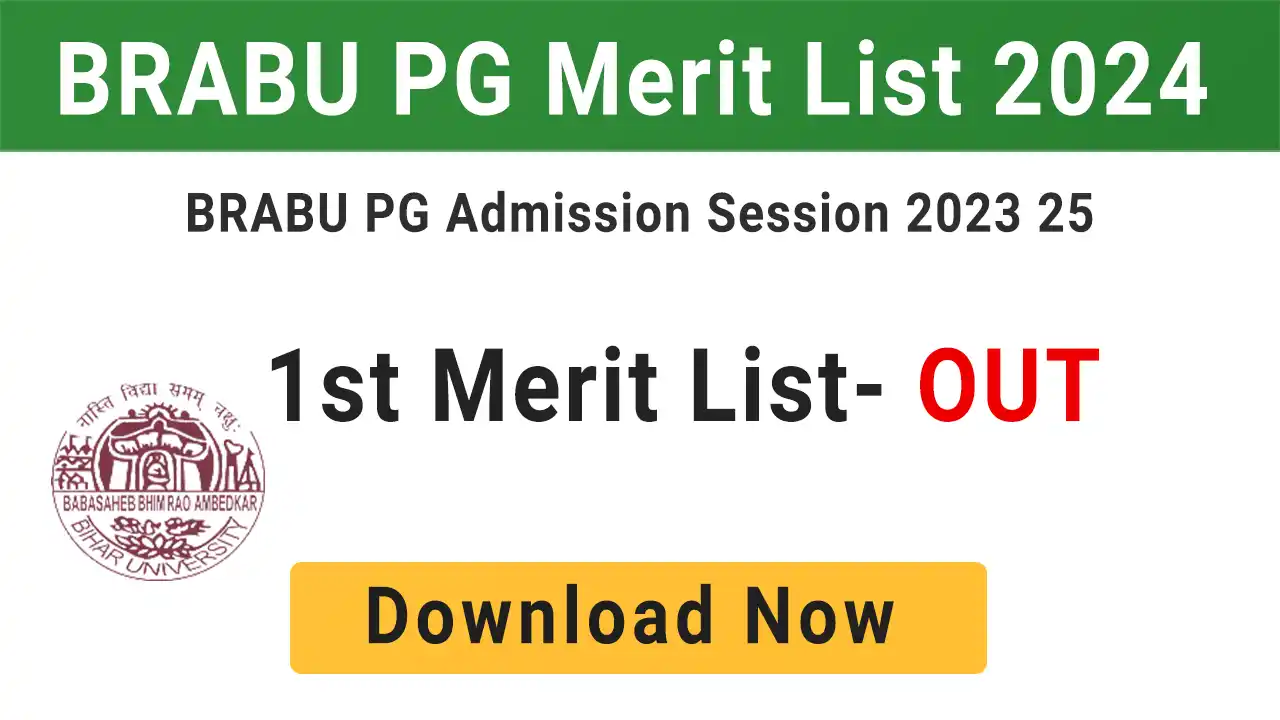 BRABU PG Merit List 2023 25