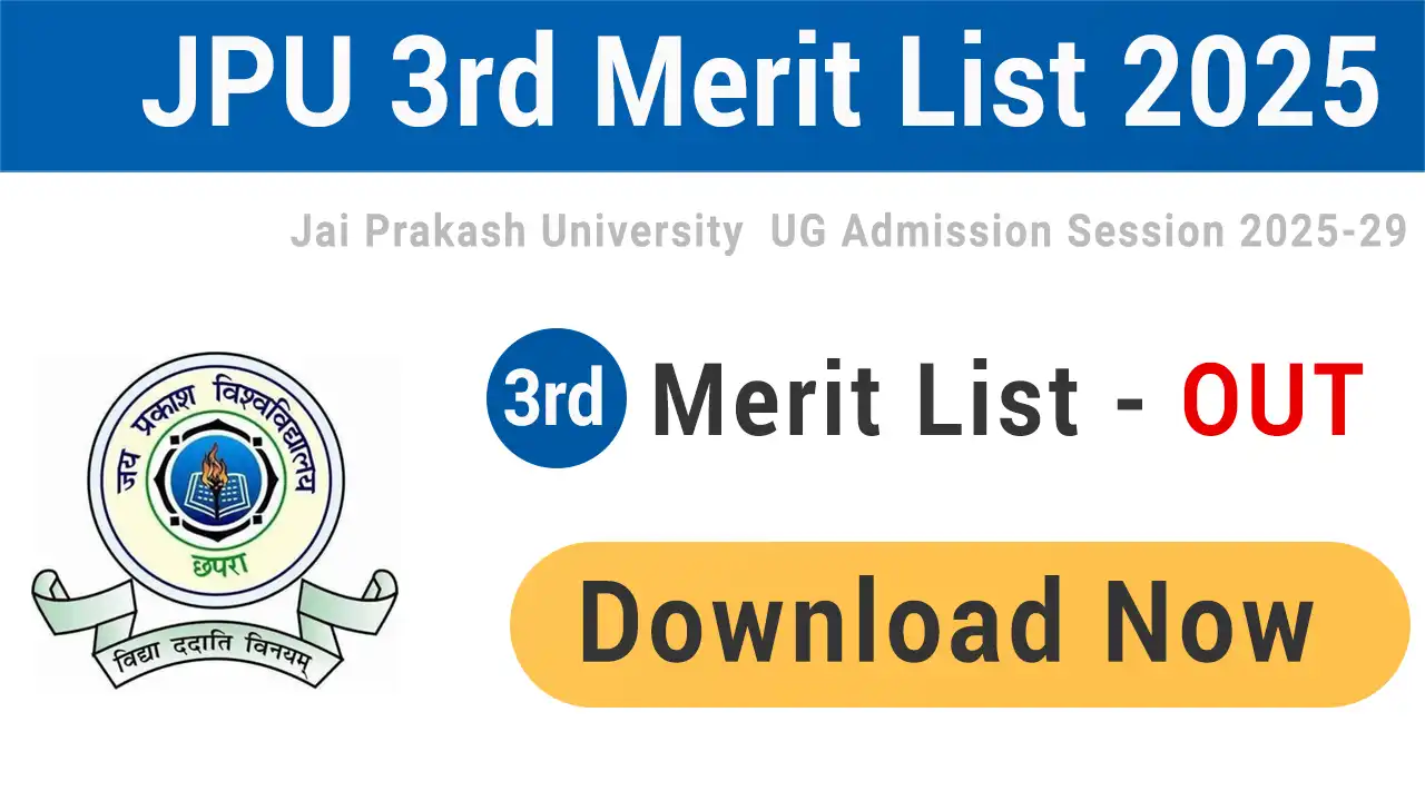 JPU 3rd Merit List 2025