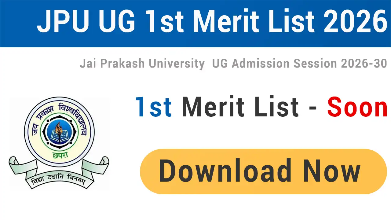 JPU UG 1st Merit List 2026