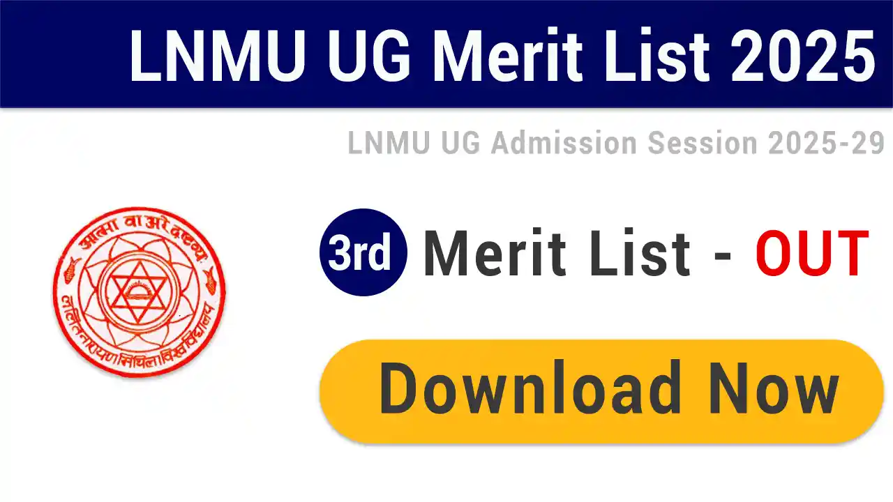 LNMU 3rd Merit List 2025-26
