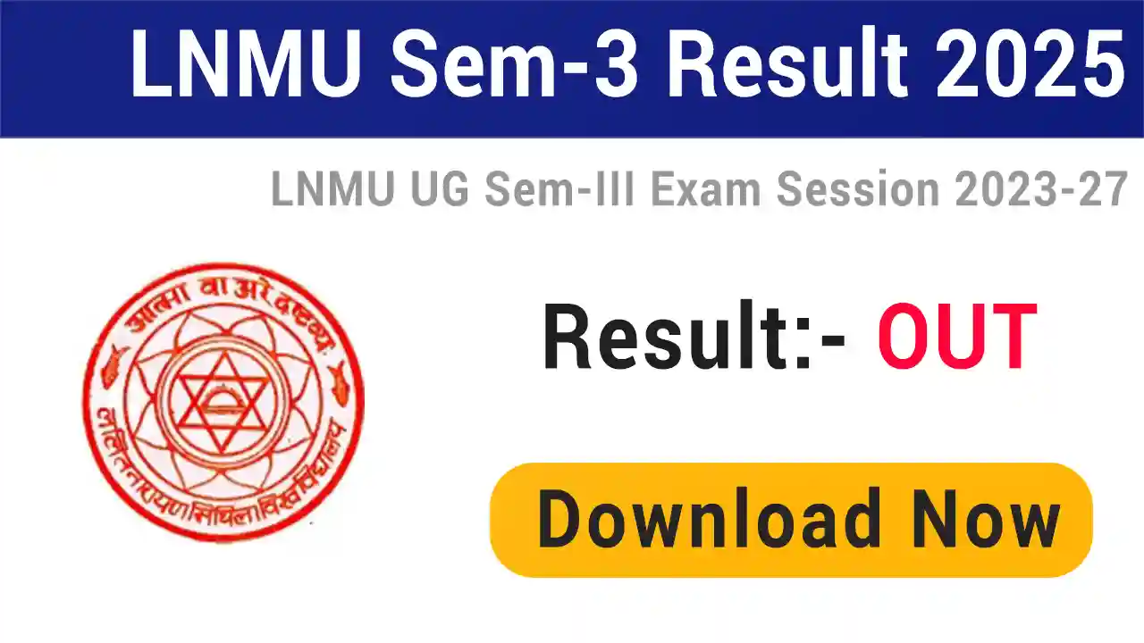LNMU UG Semester 3 Result 2023 27