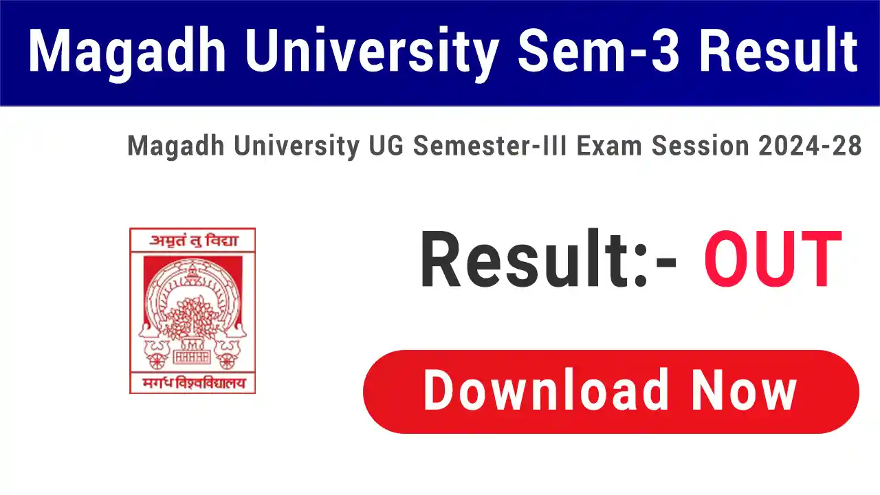 Magadh University Semester 3 Result 2026