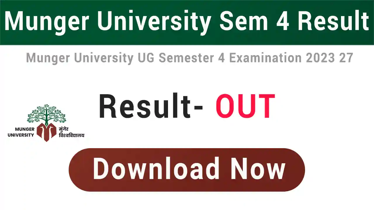Munger University UG Semester 4 Result 2023 27