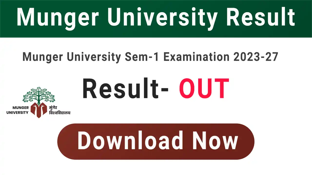 Munger University Result 2023 27