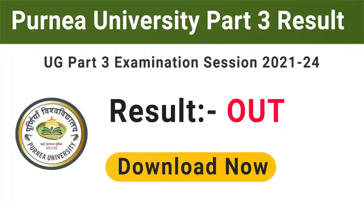Purnea University Part 3 Result 2024