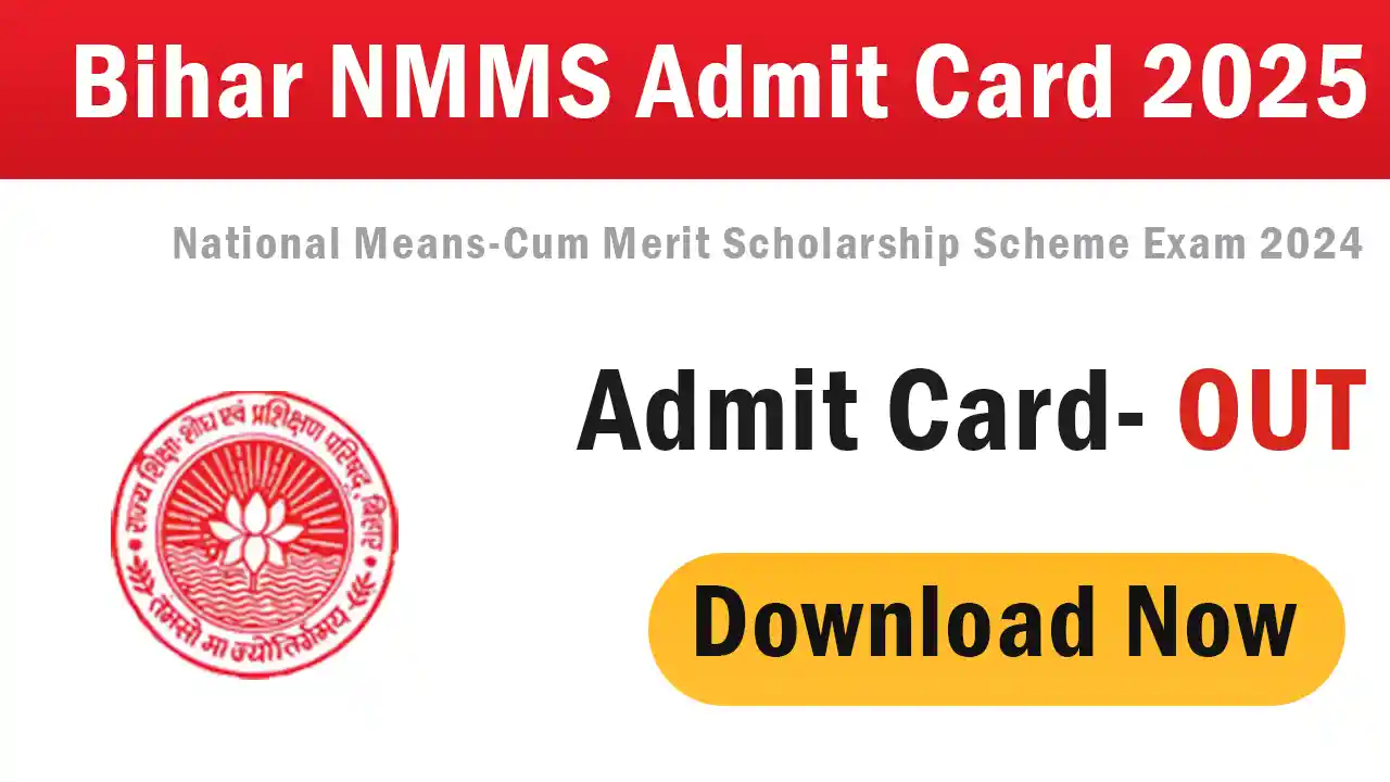SCERT Bihar NMMS Admit Card 2025