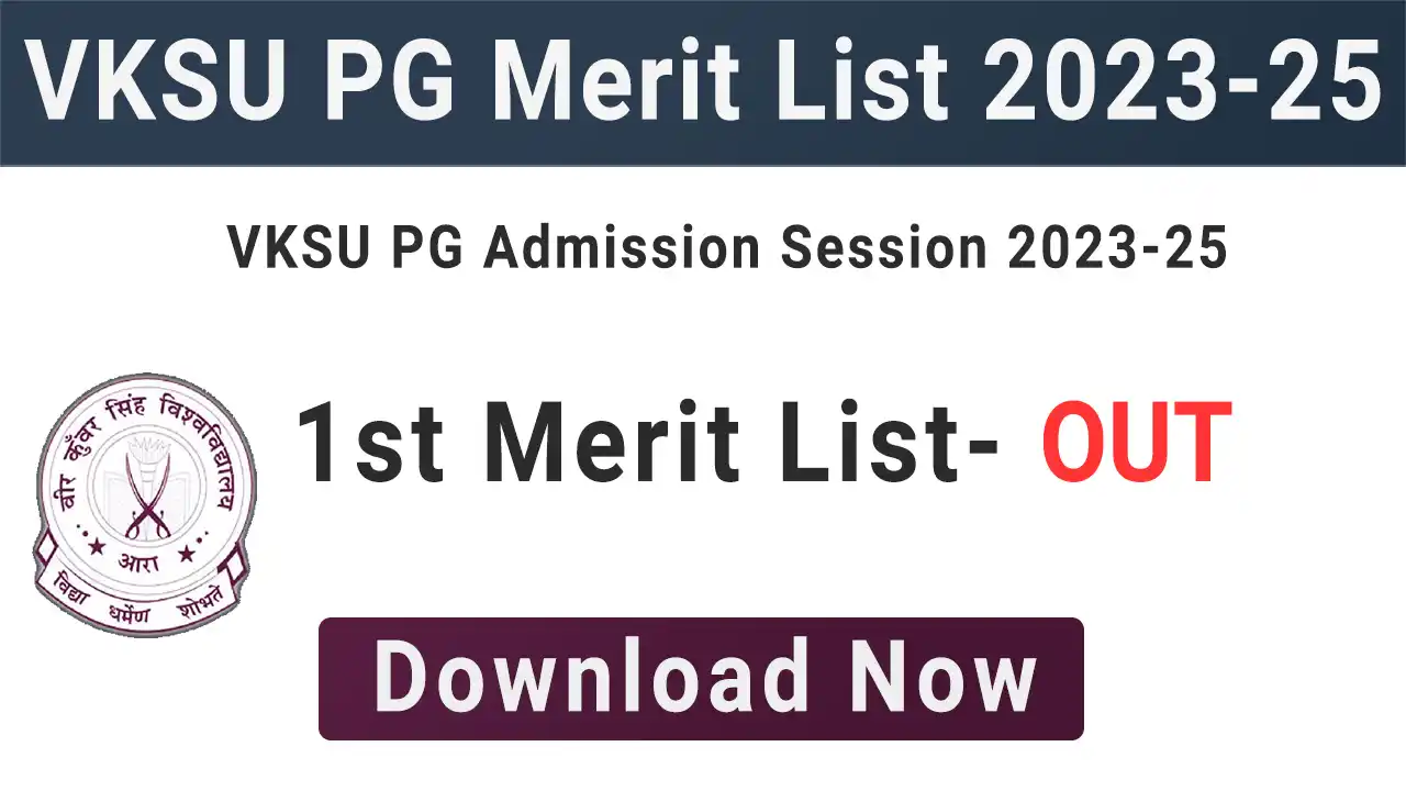 VKSU PG Merit List 2023 25