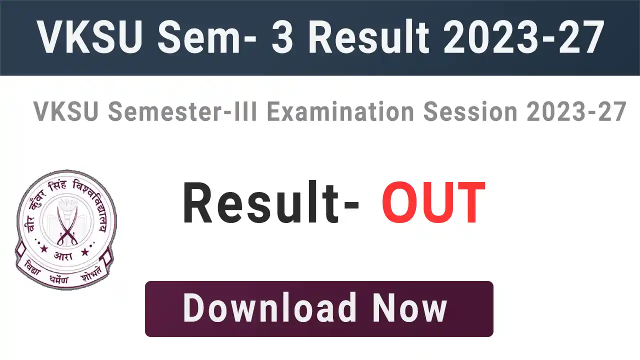 VKSU Semester 3 Result 2025