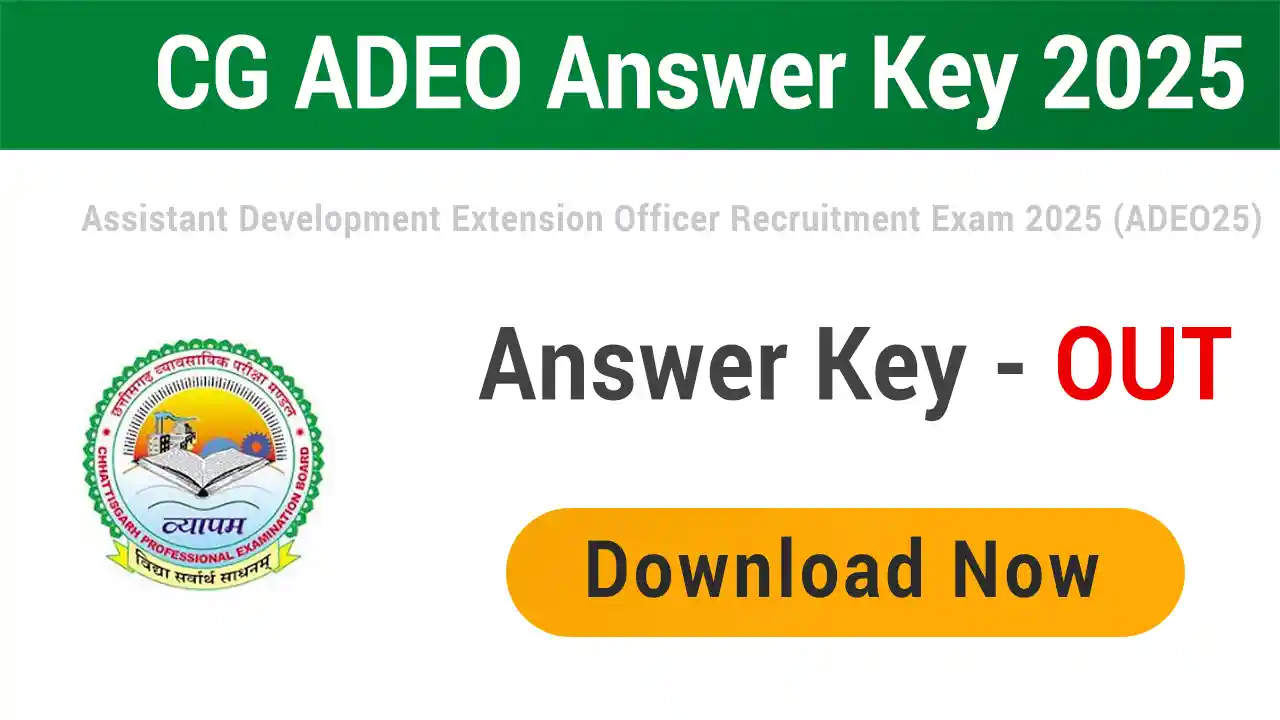 CG Vyapam ADEO Answer Key 2025
