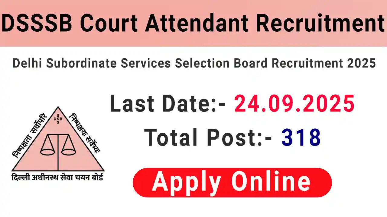 DSSSB Court Attendant Recruitment 2025