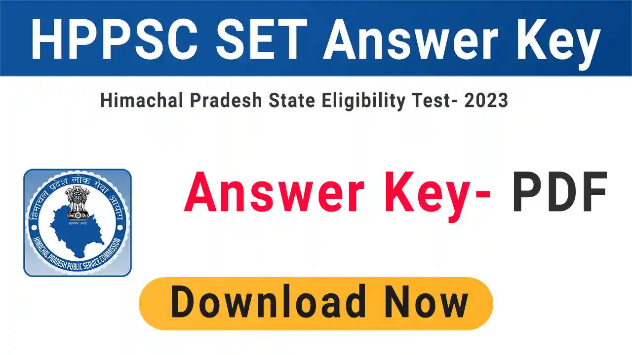 HPPSC SET Answer Key 2024