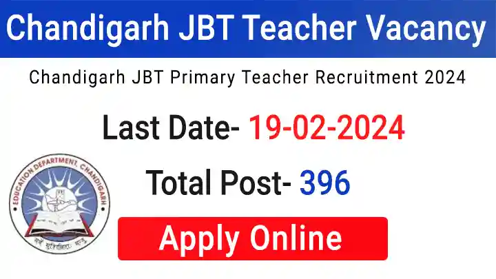 Chandigarh JBT Primary Teacher Recruitment 2024