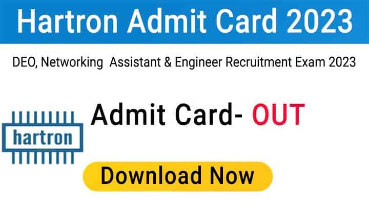 Hartron Admit Card 2023