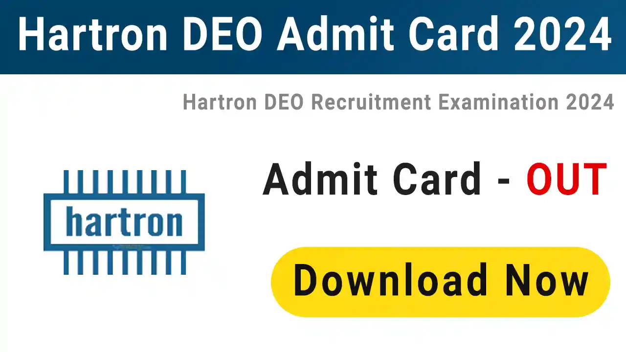 Hartron DEO Admit Card 2024