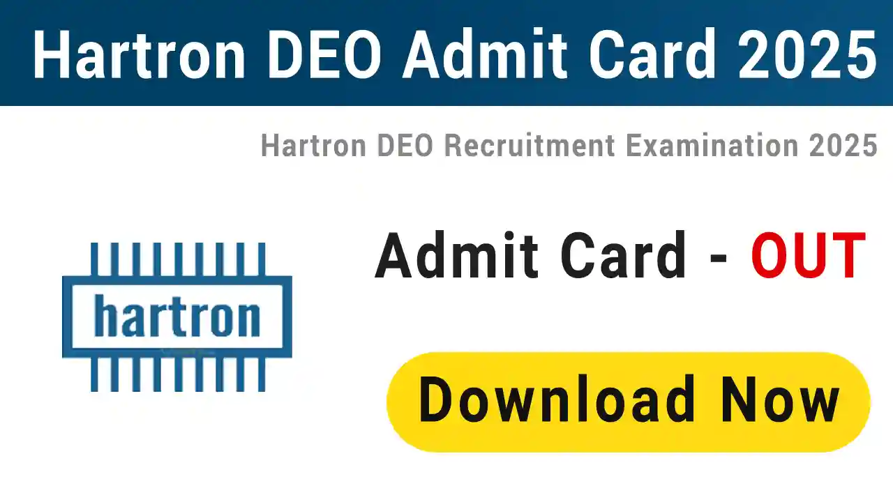 Hartron DEO Admit Card 2025