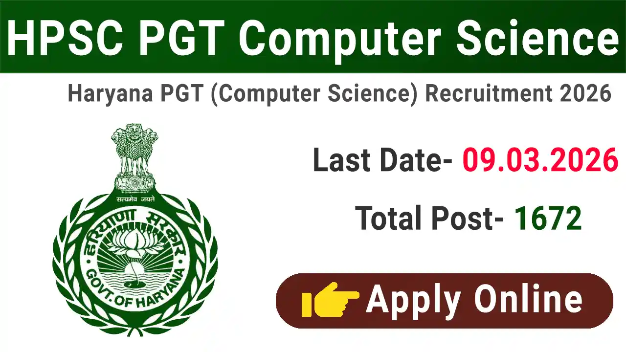 HPSC PGT Computer Science Recruitment 2026