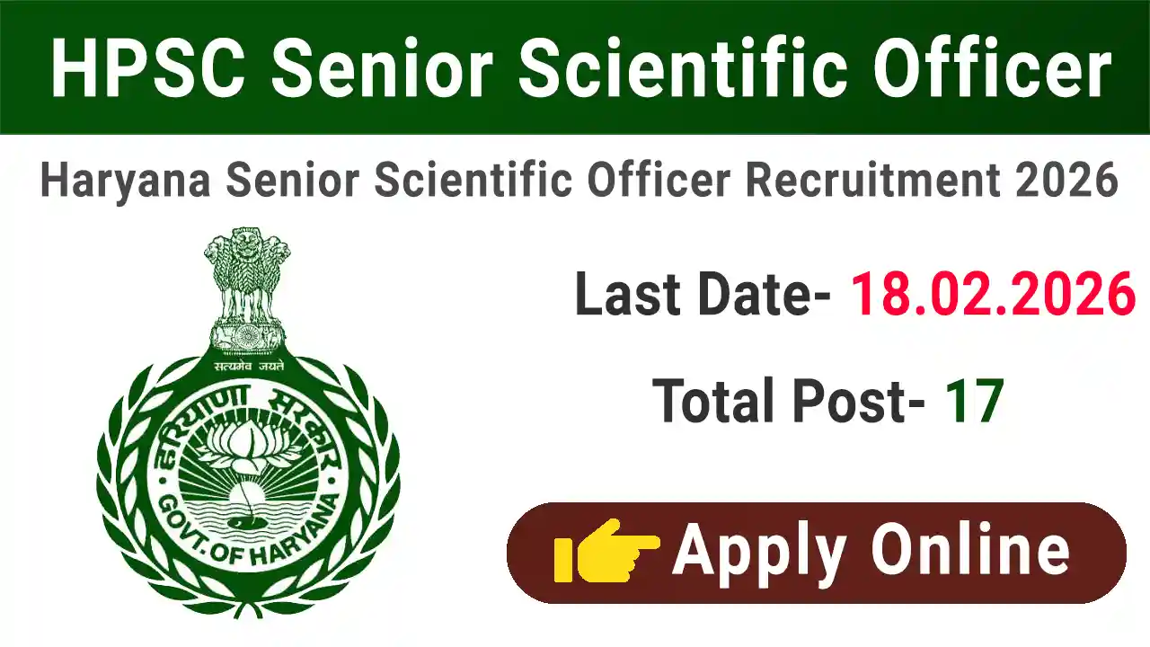 HPSC Senior Scientific Officer Recruitment 2026