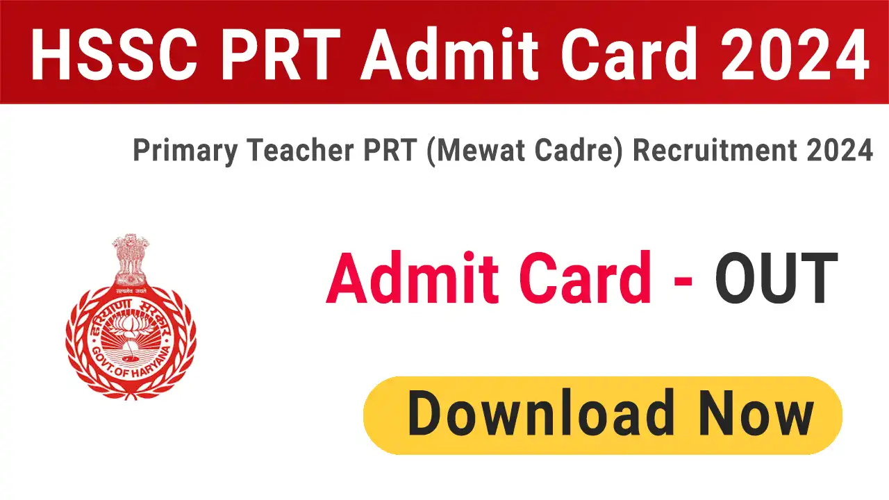 HSSC JBT PRT Admit Card 2024