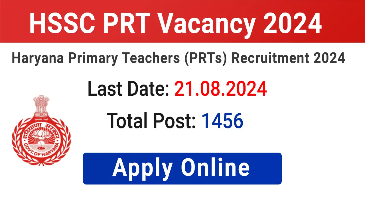 HSSC PRT Vacancy 2024