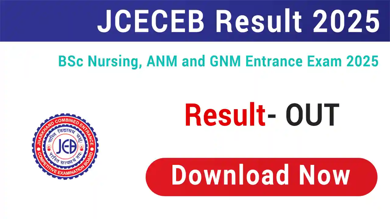 JCECEB BSc Nursing ANM GNM Result 2025