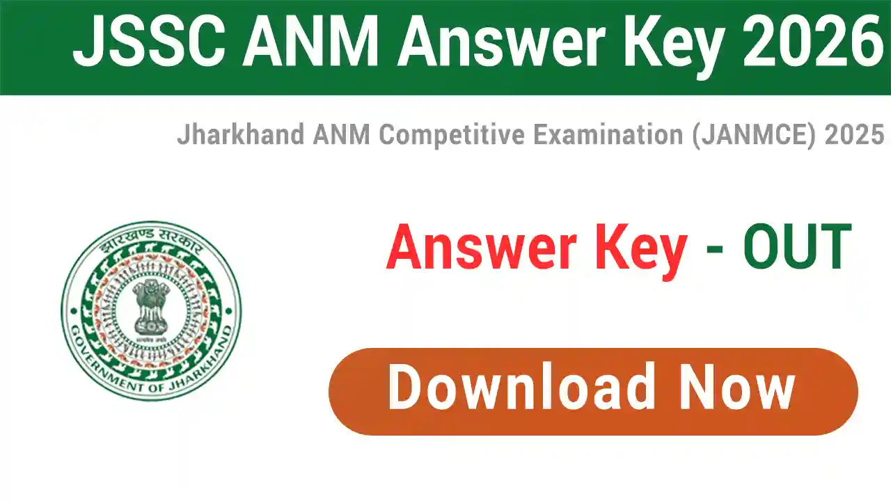 Jharkhand JSSC ANM Answer Key 2026