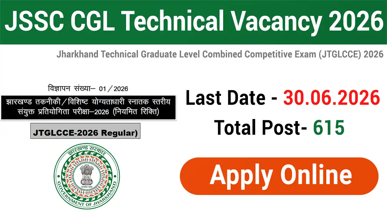JSSC CGL Technical JTGLCCE Recruitment 2026