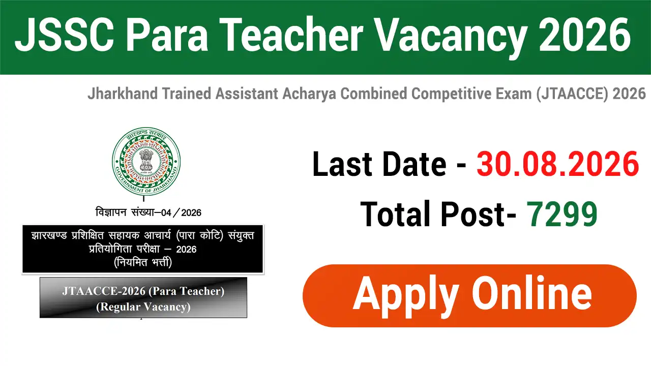 JSSC Para Teacher Vacancy 2026