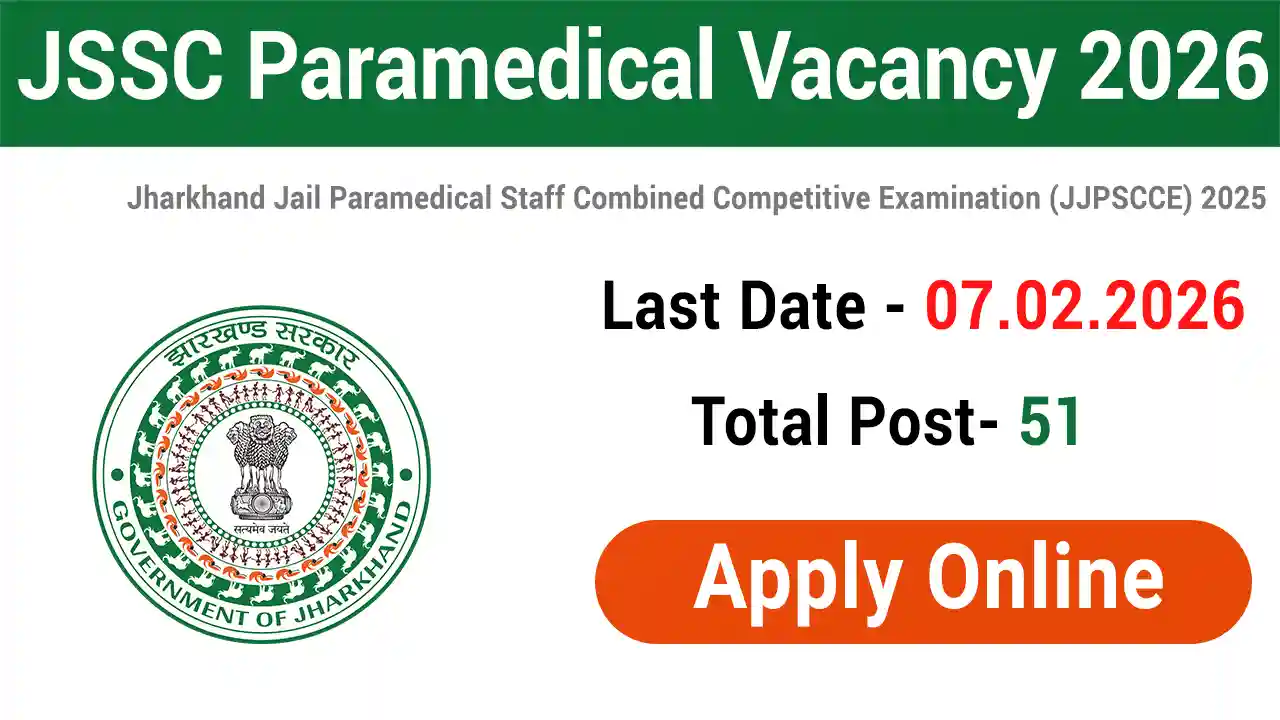 JSSC Paramedical Staff Vacancy 2026