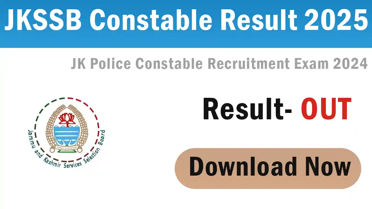 JKSSB JKP Police Constable Result 2025