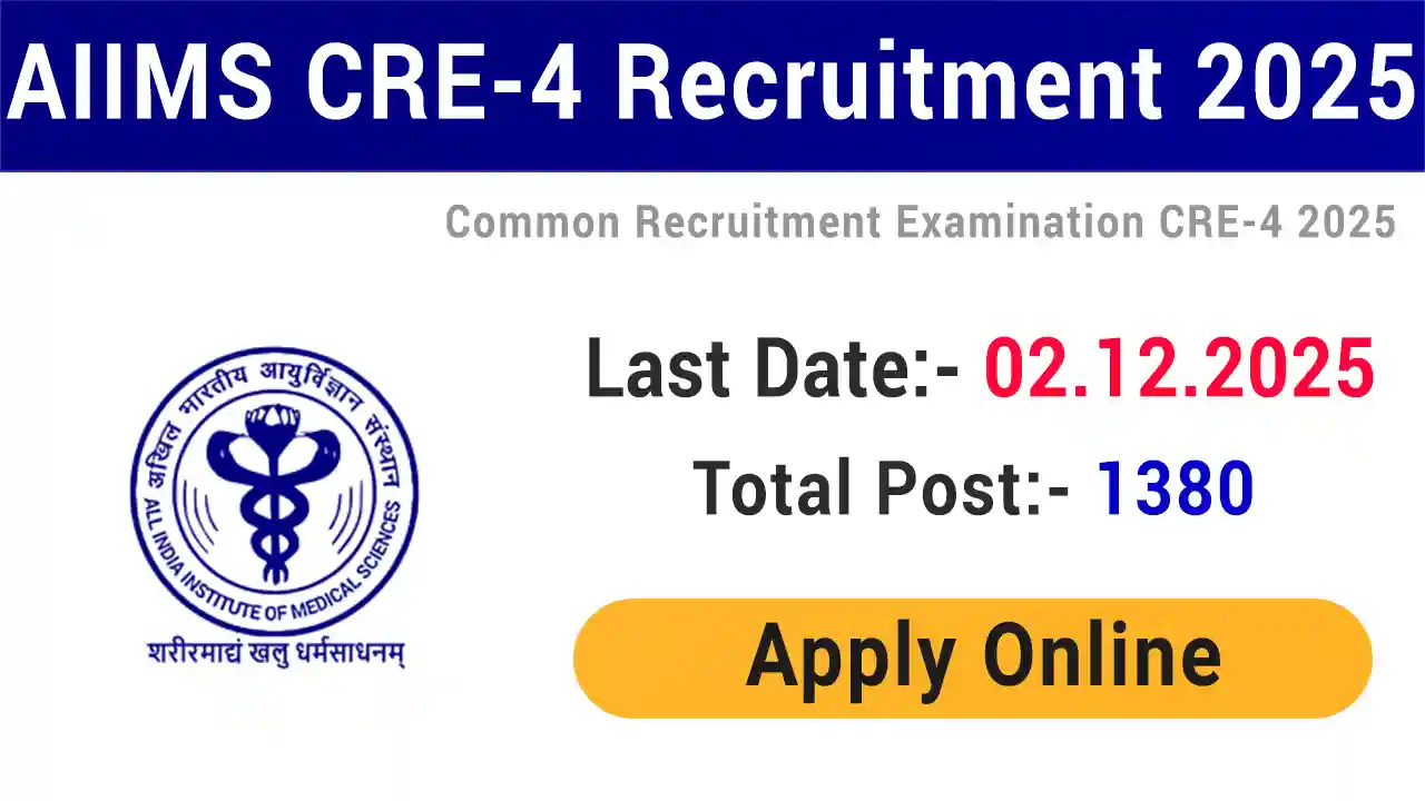 AIIMS CRE 4 Recruitment 2025