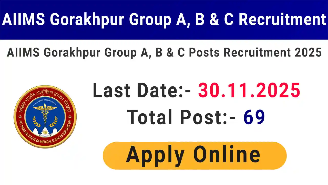 AIIMS Gorakhpur Group A, B & C Recruitment 2025