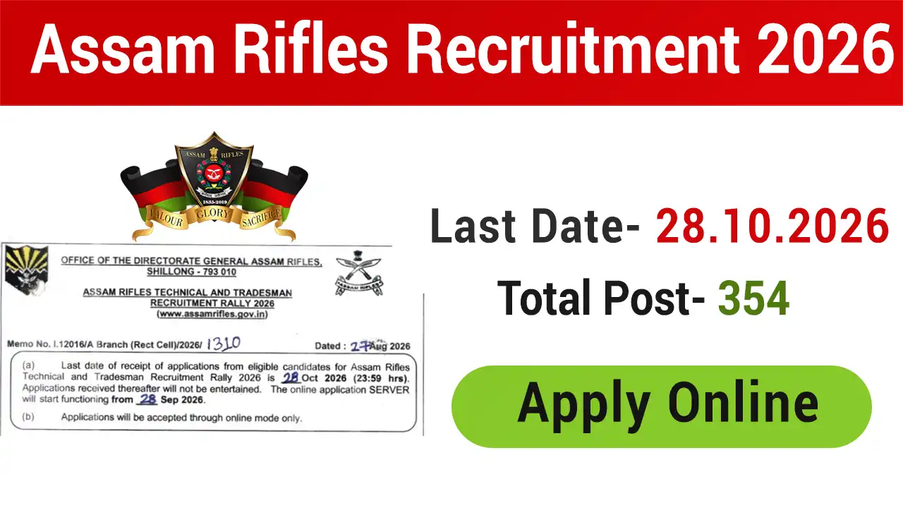 Assam Rifles Recruitment 2026