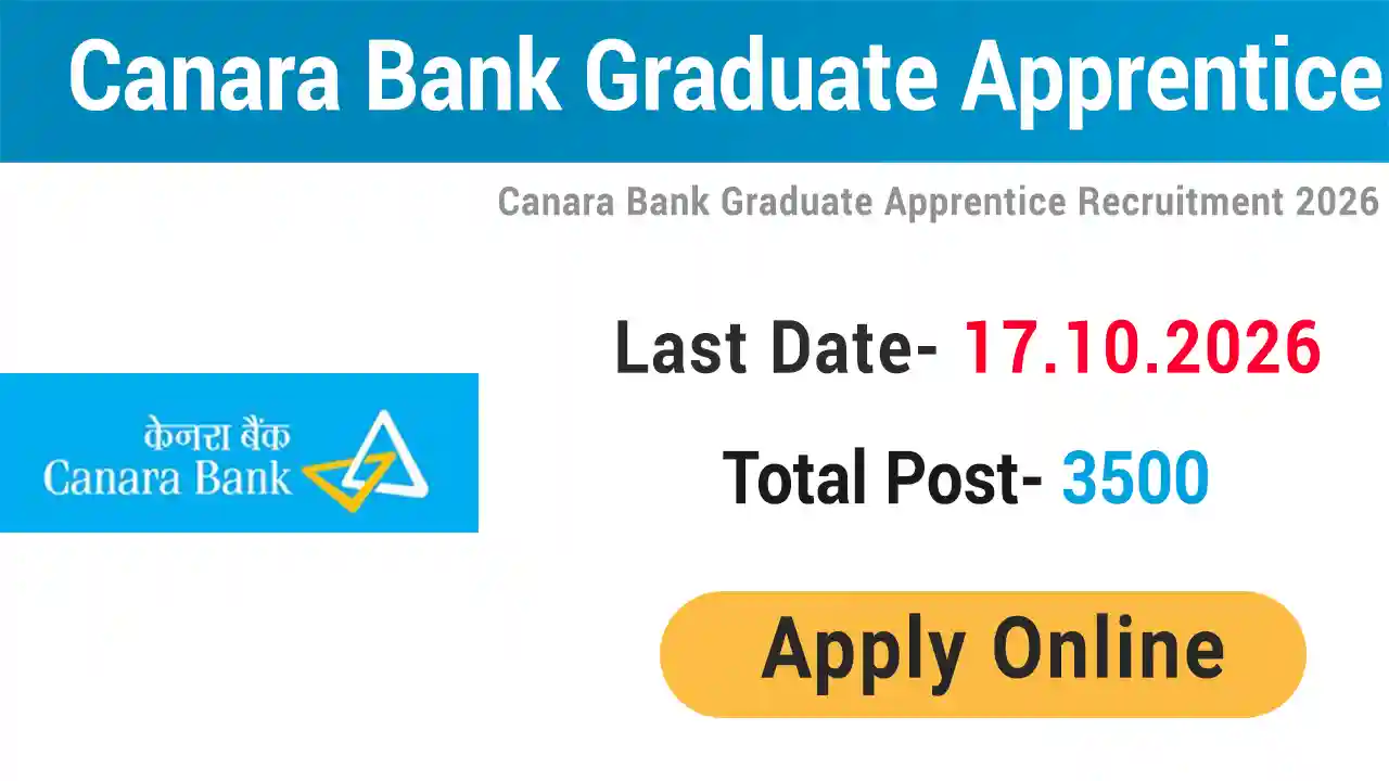 Canara Bank Graduate Apprentice Recruitment 2026
